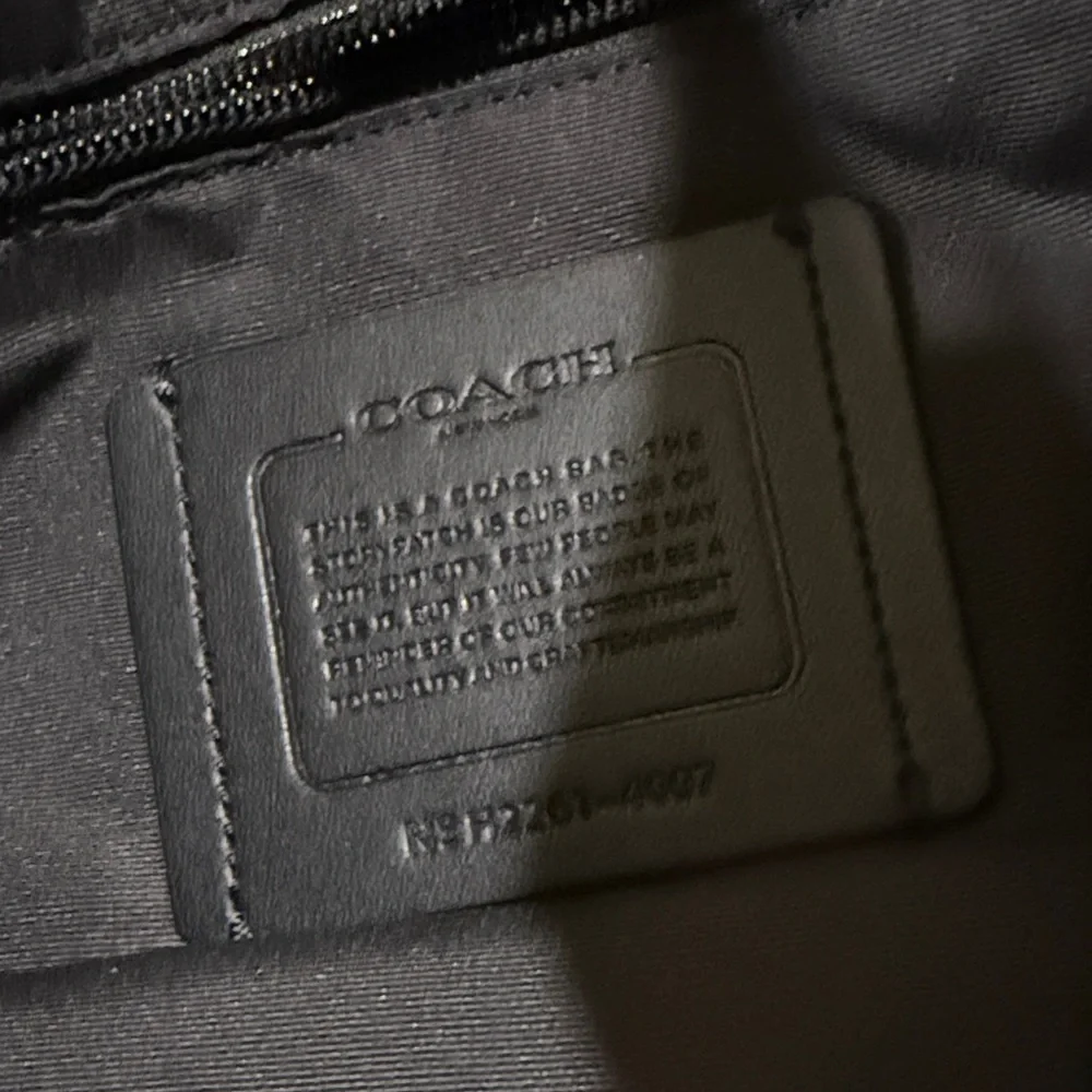 Coach Black Leather Messenger Bag